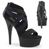 Pleaser - CAPTIVA669 Ankle strap sandal, Pole dance shoes - Black Product image